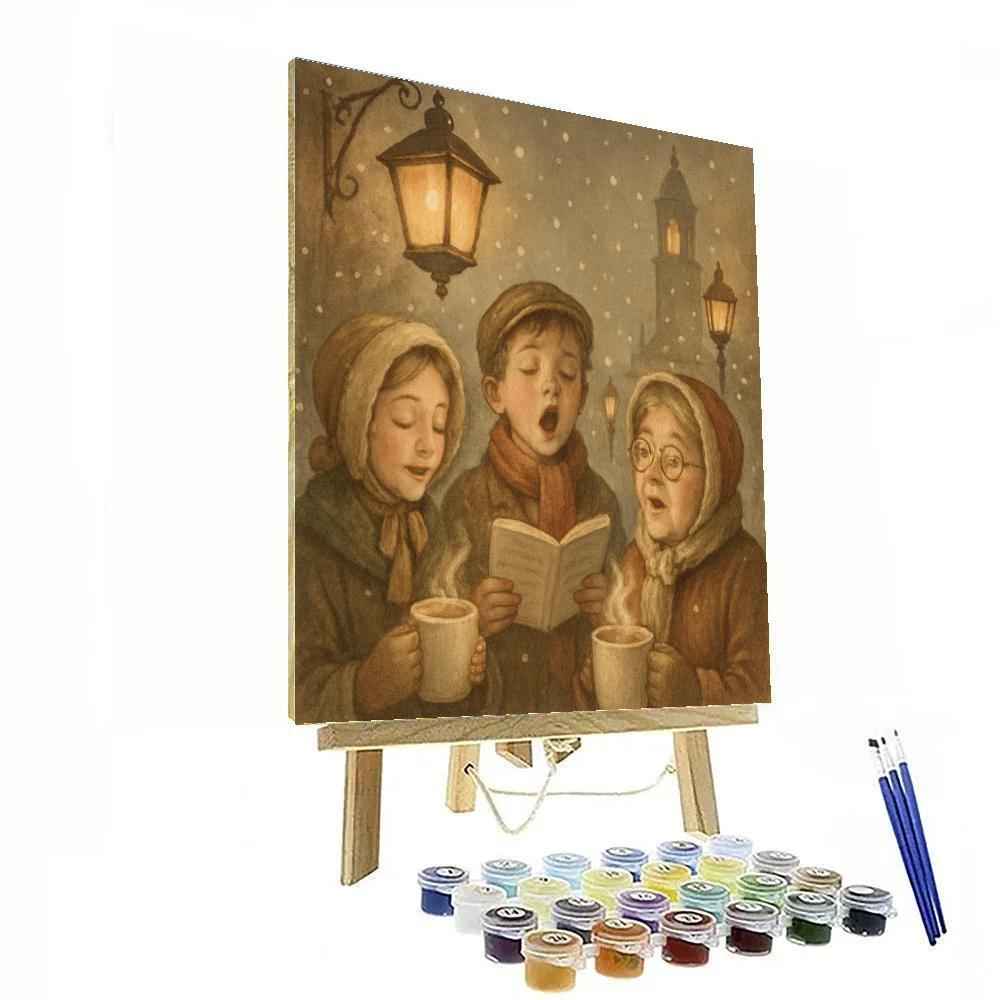 Lantern Lane Carolers paint by numbers