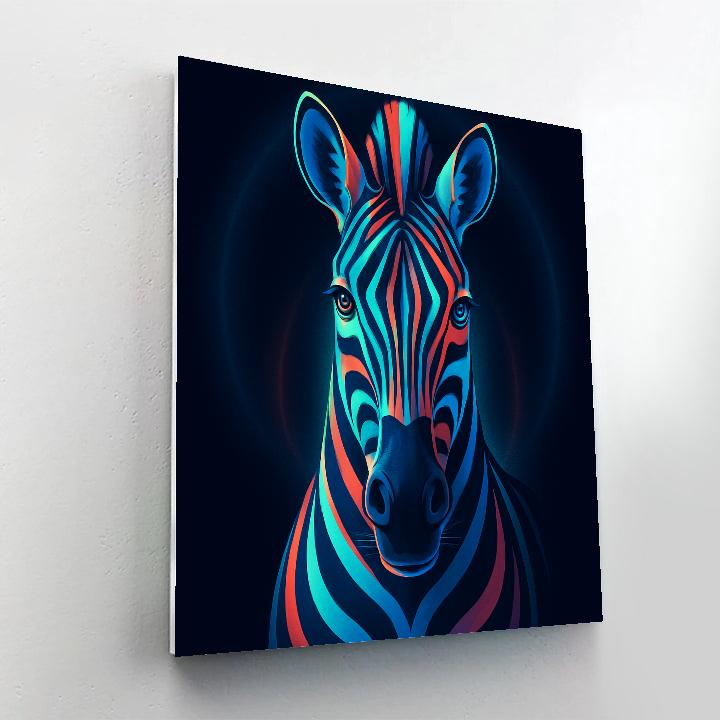 Iridescent Zebra Anthem paint by number