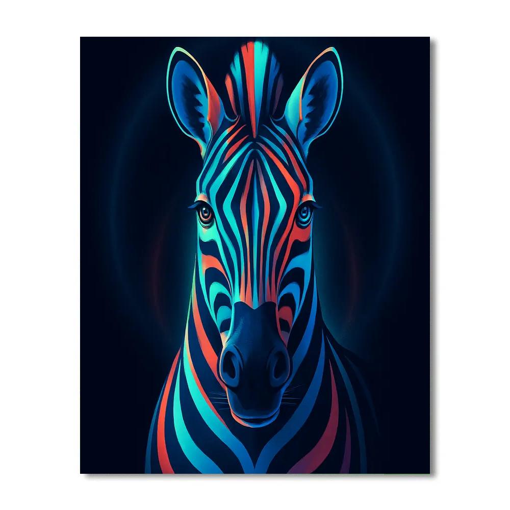 Iridescent Zebra Anthem paint by number