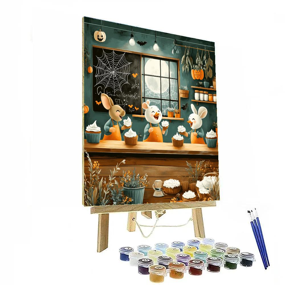 Cobweb Cafe Midnight Baking Numbered painting kits