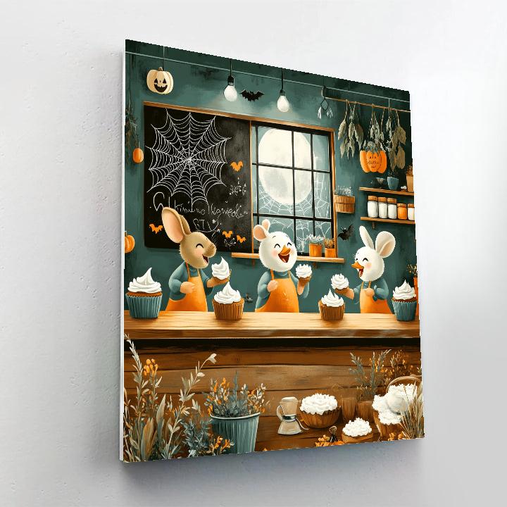 Cobweb Cafe Midnight Baking Numbered painting kits