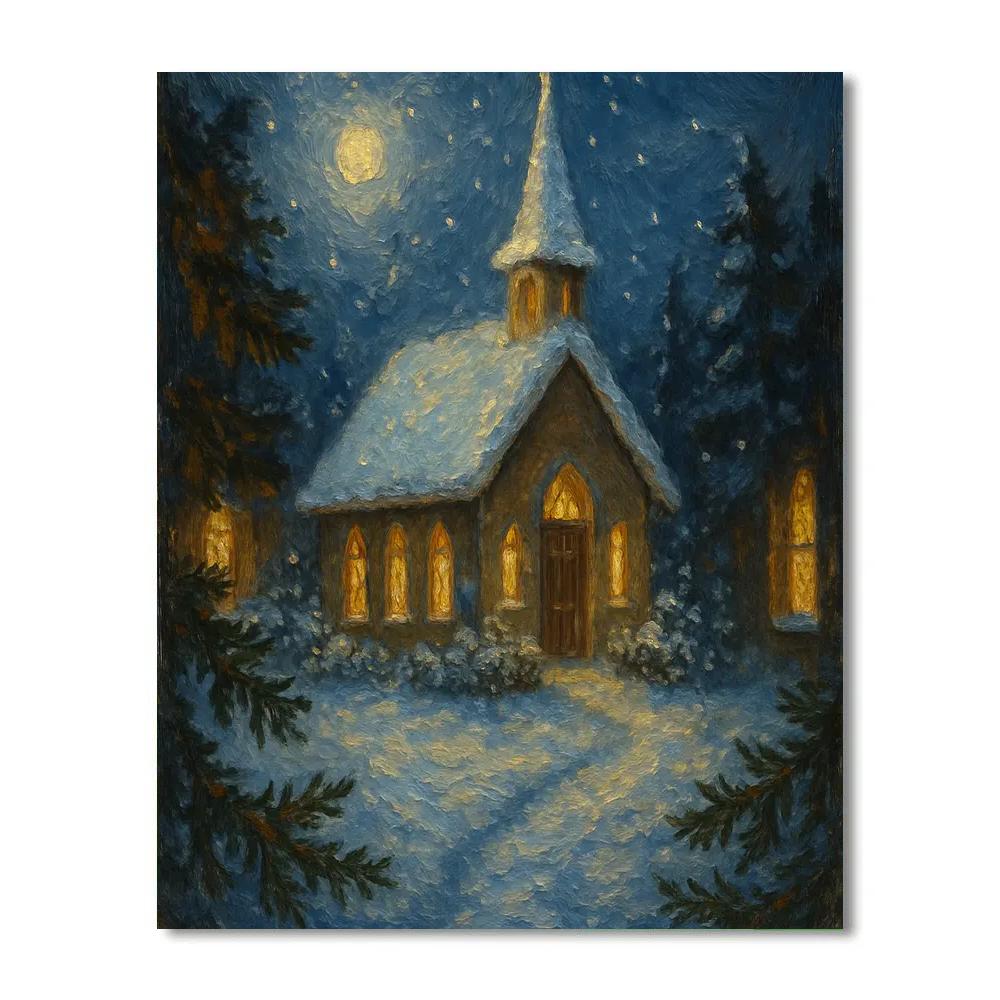 Frosted Chapel Eve painting number kit