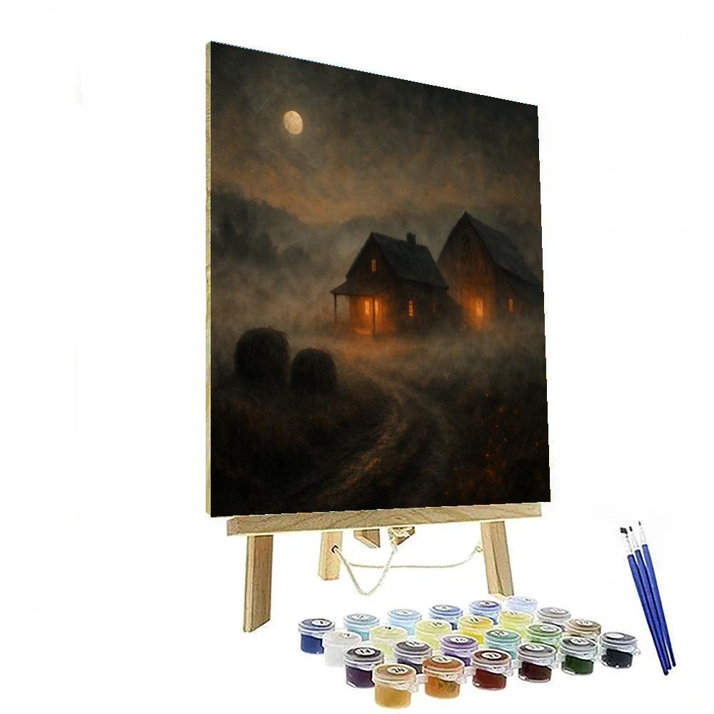 Fogbound Lantern Farmstead Number painting