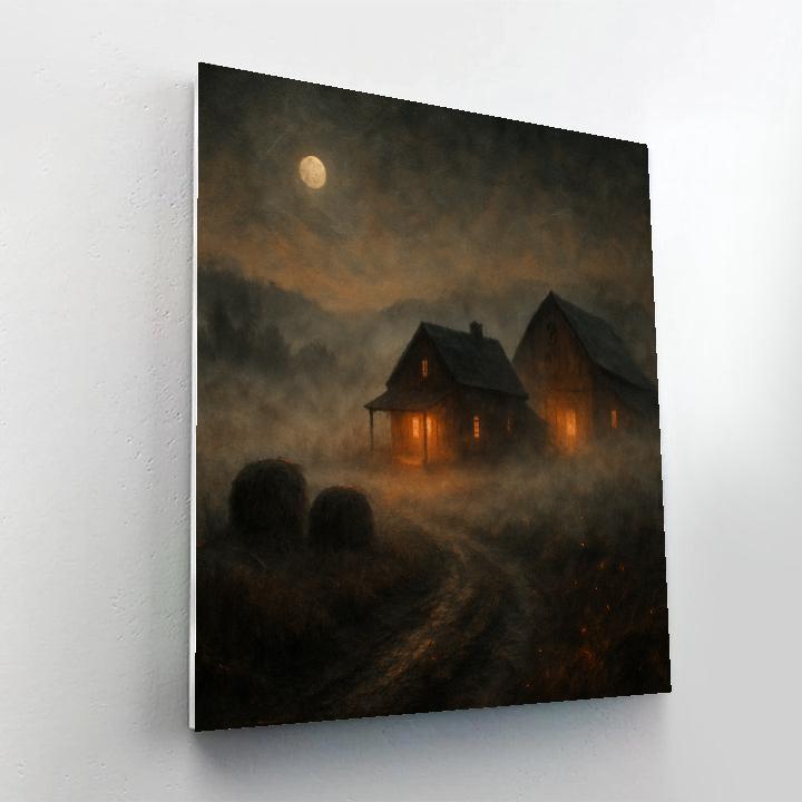 Fogbound Lantern Farmstead Number painting