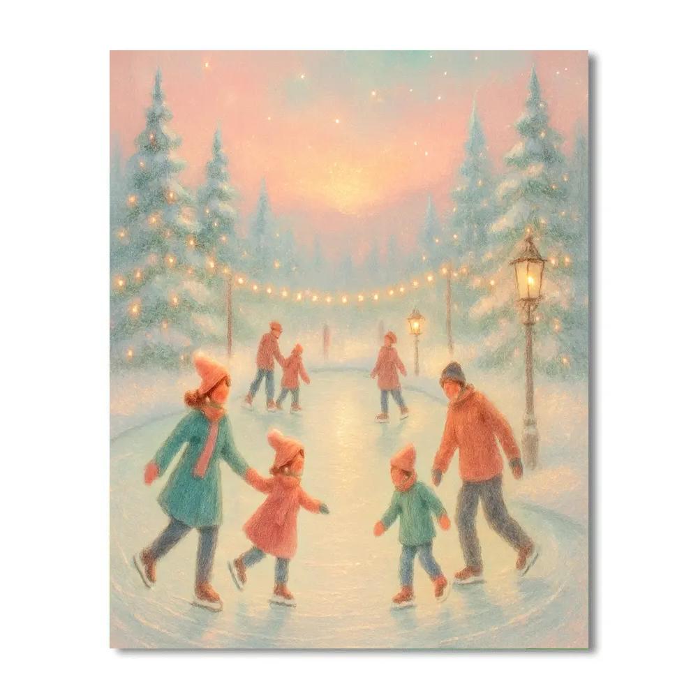 Ice Skate Carousel Painting by numbers kit