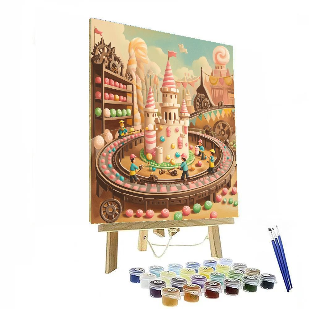 Candy Castle Assembly Line DIY paint by numbers