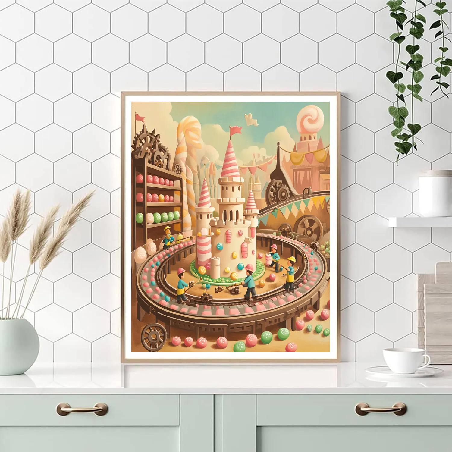 Candy Castle Assembly Line DIY paint by numbers