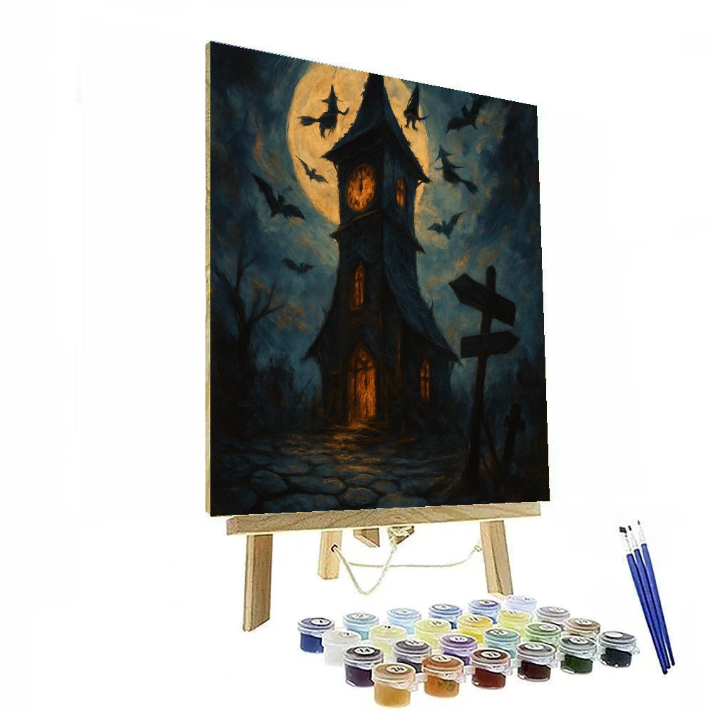 Clocktower On Witching Ridge painting number kit