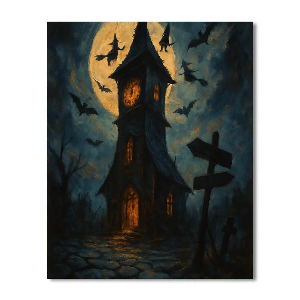 Clocktower On Witching Ridge painting number kit