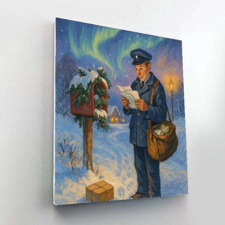 Polar Mailman Pause Painting by numbers kit