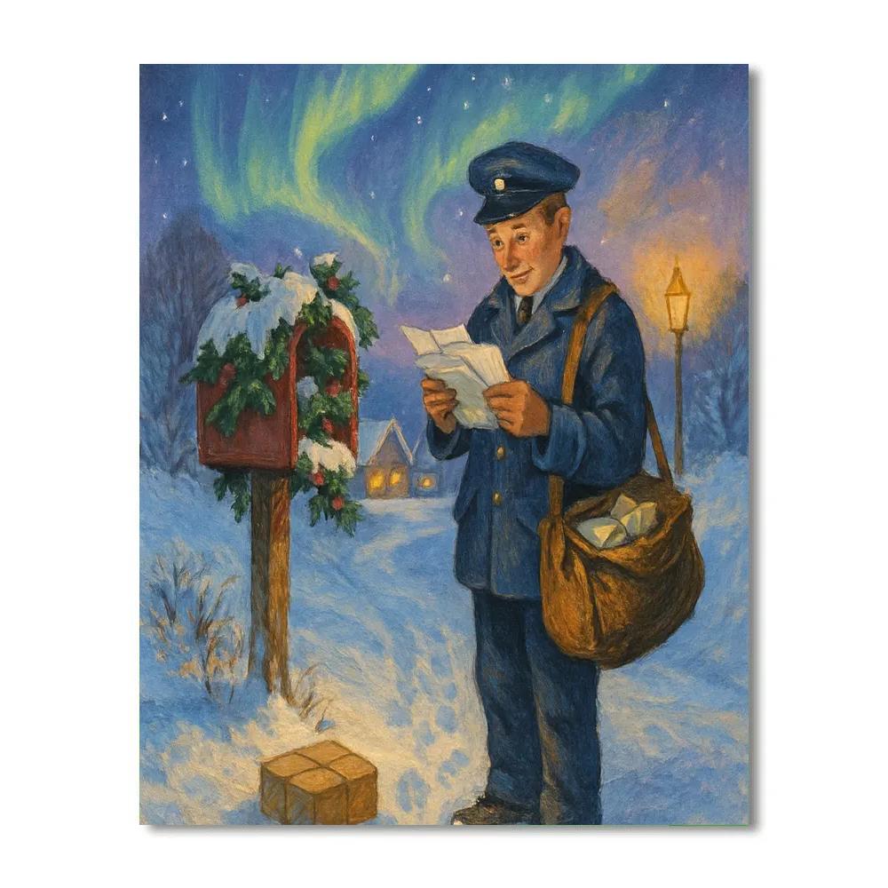 Polar Mailman Pause Painting by numbers kit