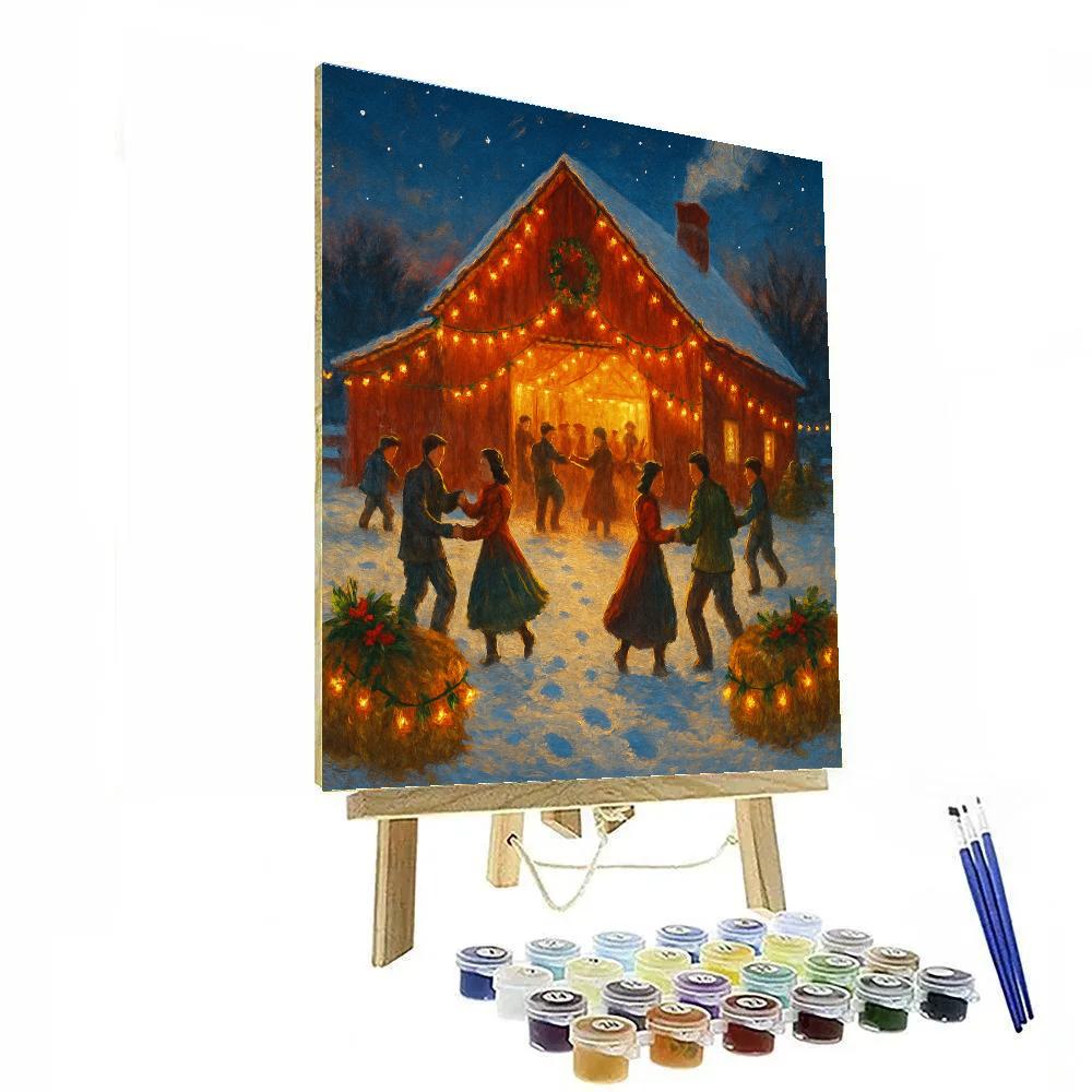 Yuletide Barn Dance paint by number
