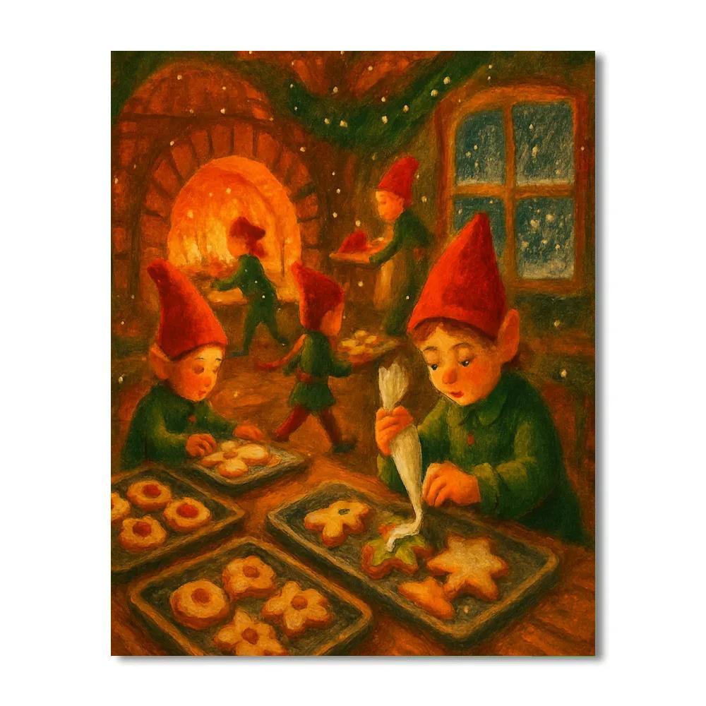 North Pole Bakery Glow DIY paint by numbers
