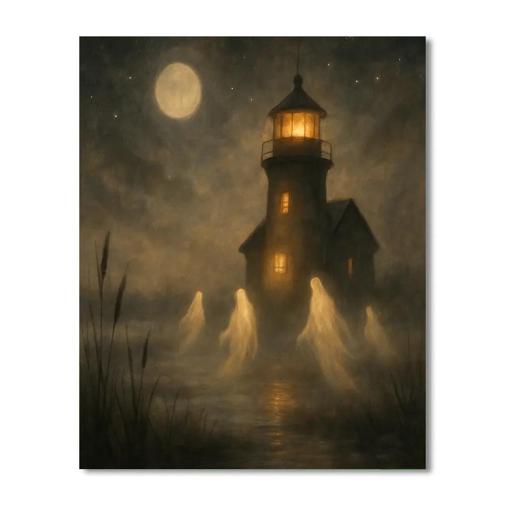 Spectral Lighthouse Marsh painting number kit