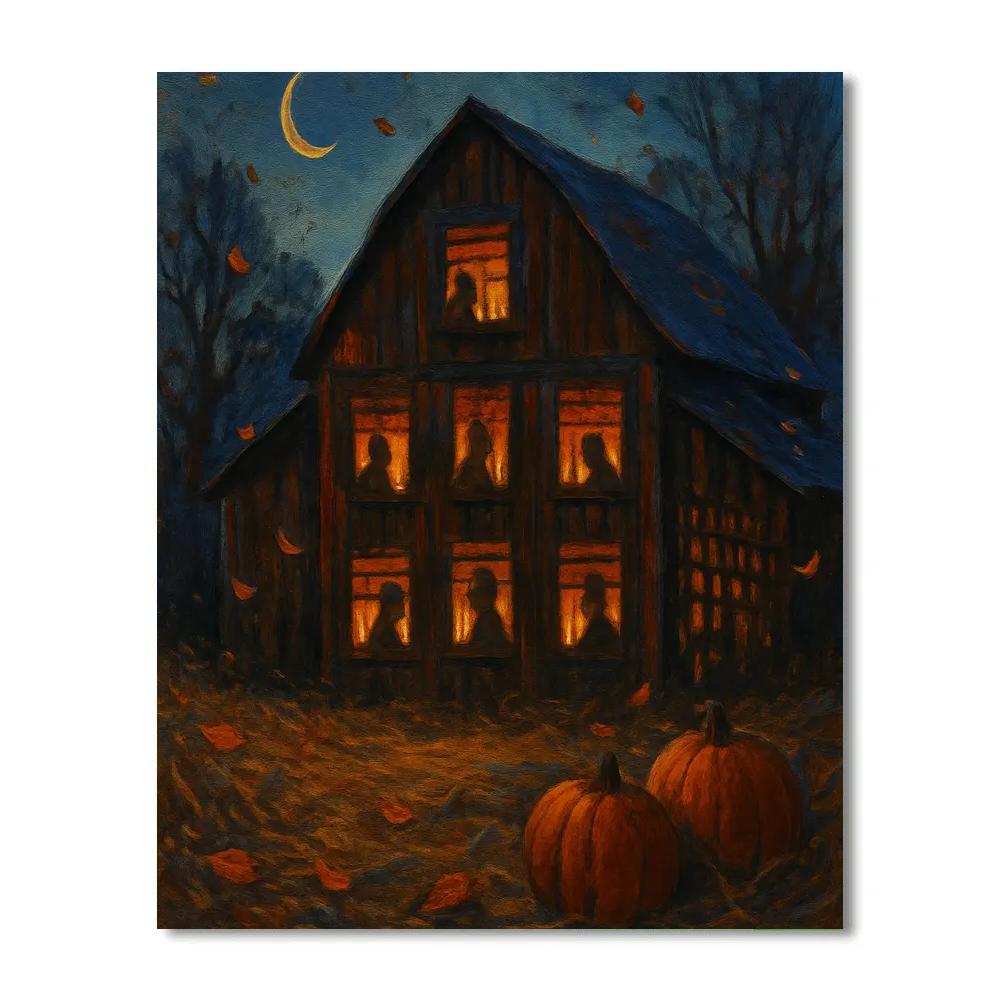 Barnyard Candle Vigil paint by numbers