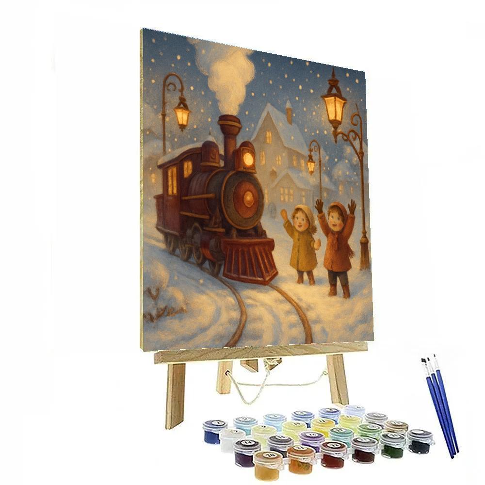 Polar Lantern Express Paint by numbers art