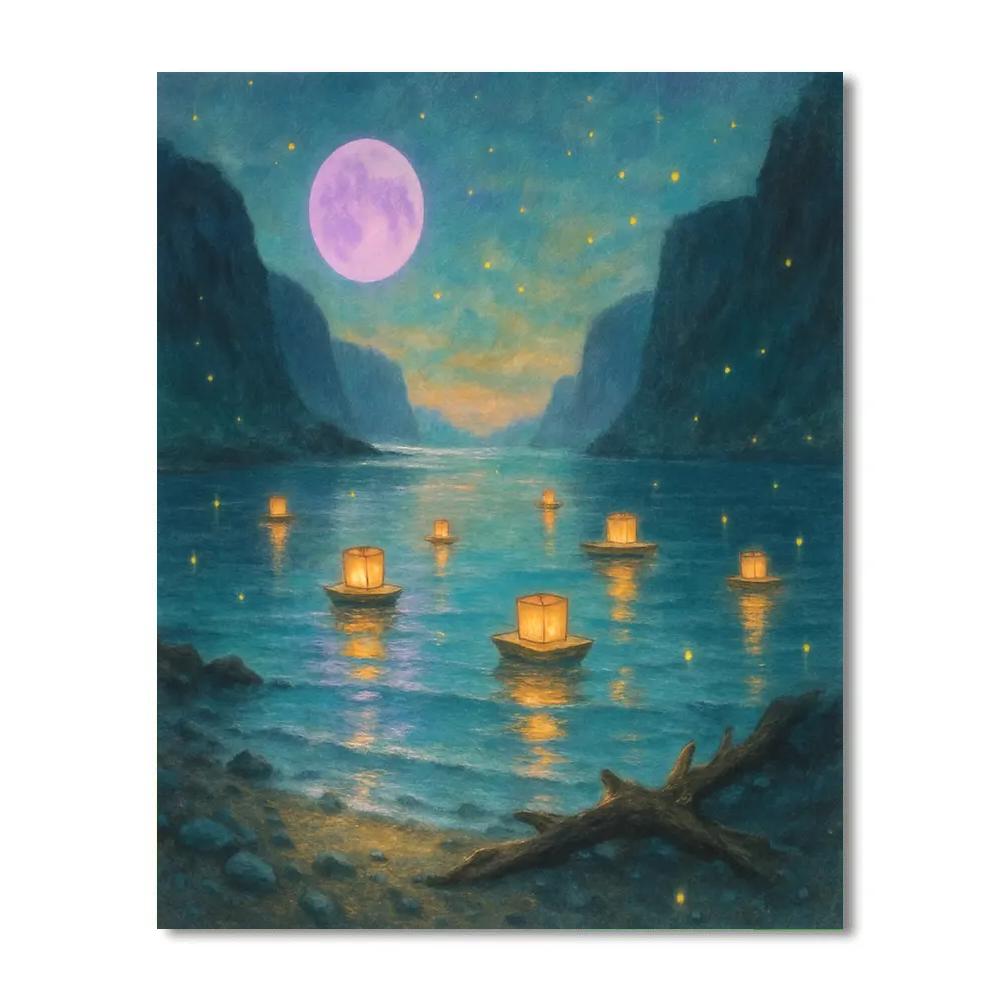 The Lantern-Floating Cove painting number kit