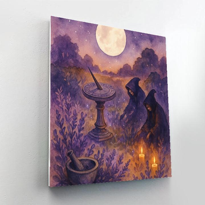 Witchs Sundial Garden Numbered painting kits