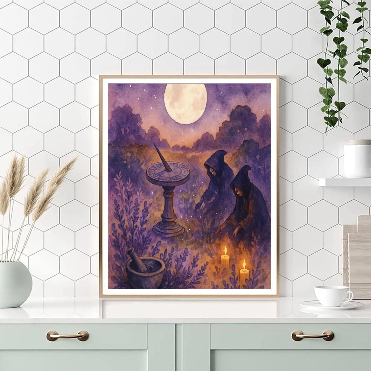 Witchs Sundial Garden Numbered painting kits