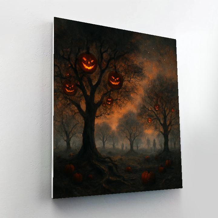 Foggy Orchard Of Echoing Laughter paint by number