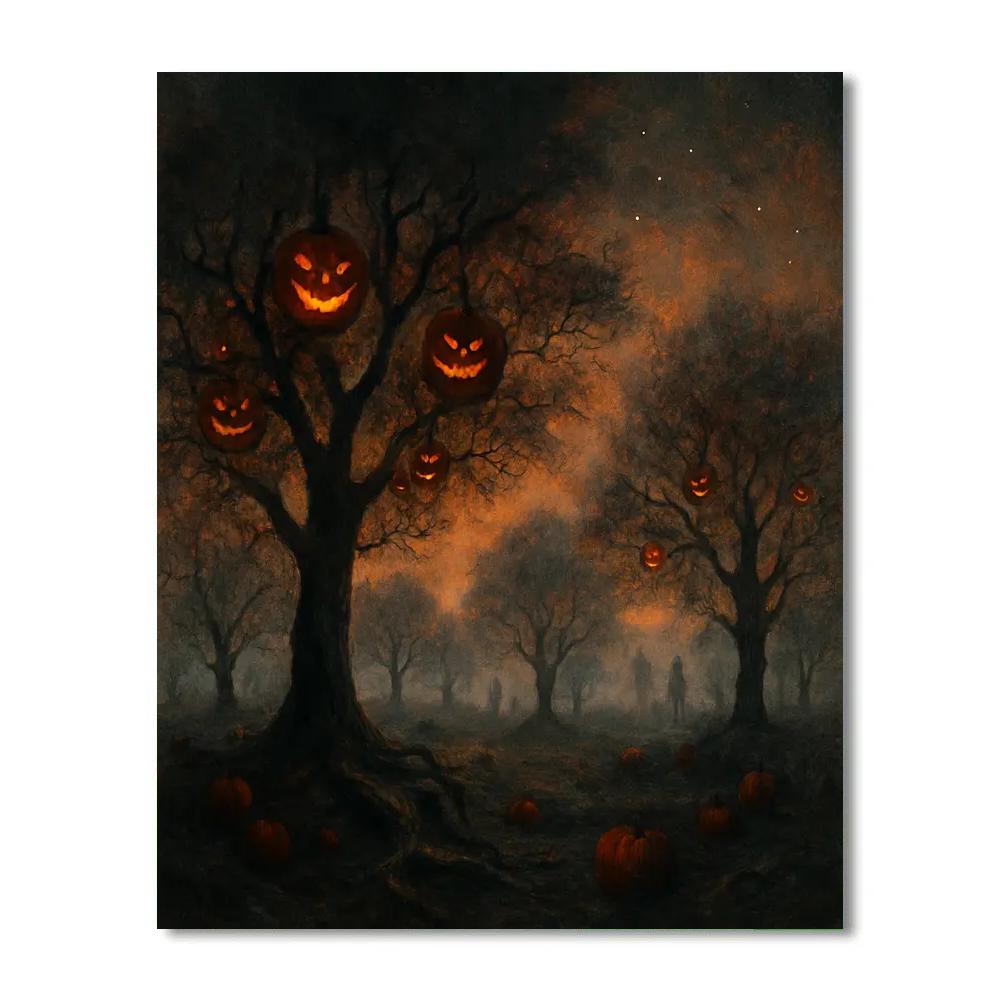 Foggy Orchard Of Echoing Laughter paint by number