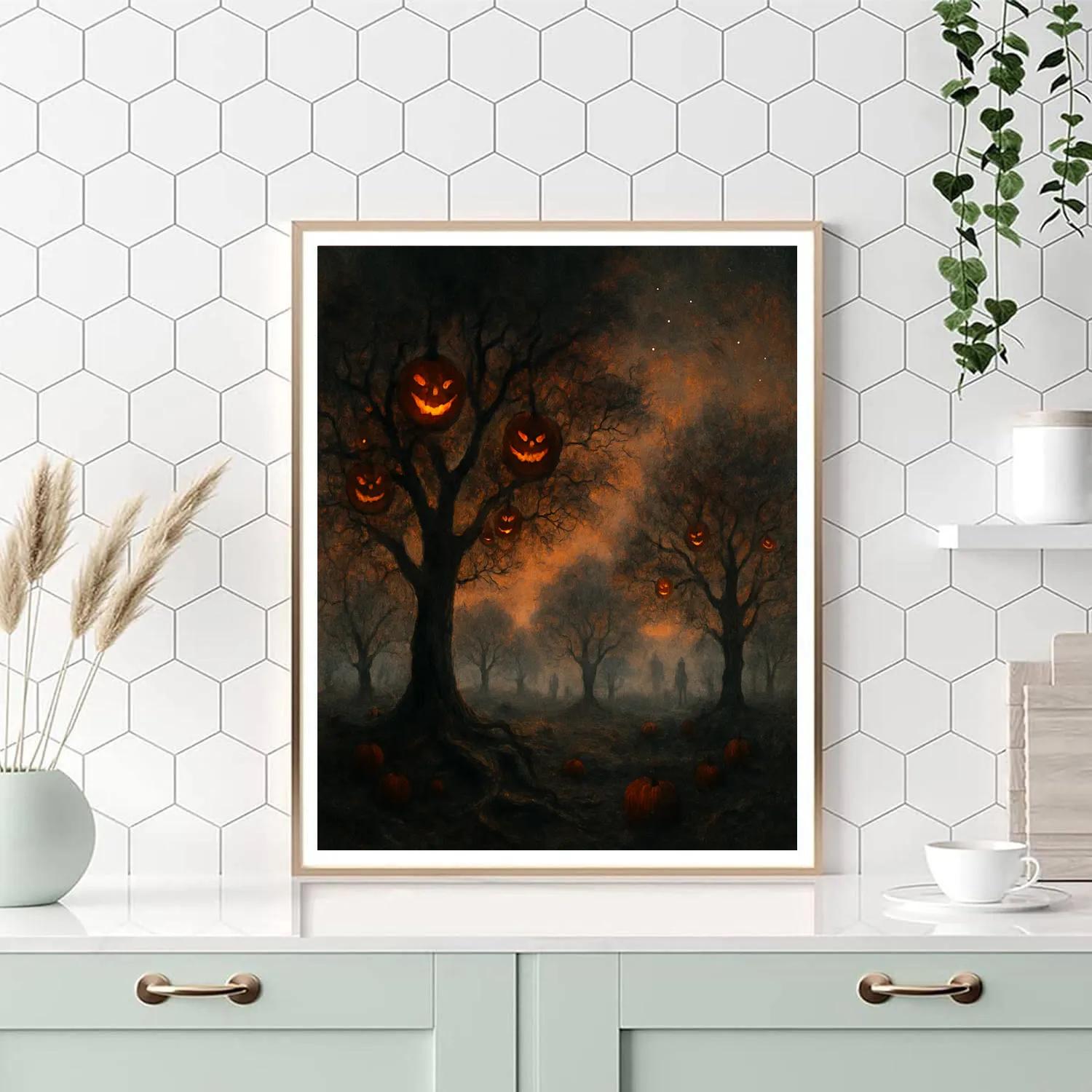 Foggy Orchard Of Echoing Laughter paint by number