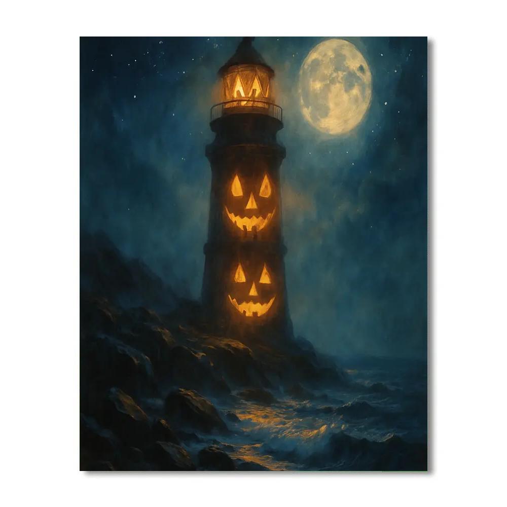 The Lantern-Faced Lighthouse Number painting