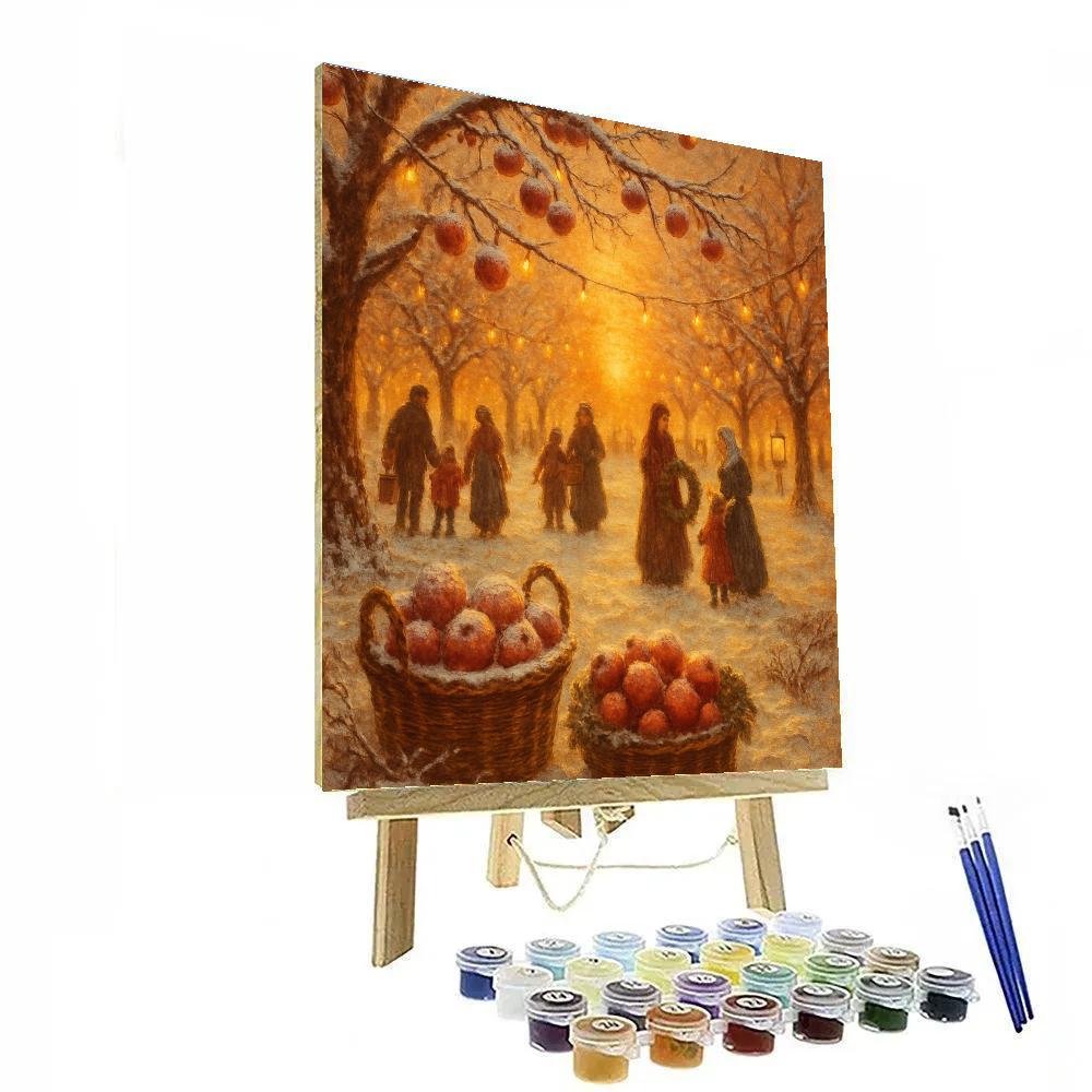 Holly Jolly Orchard paint by number