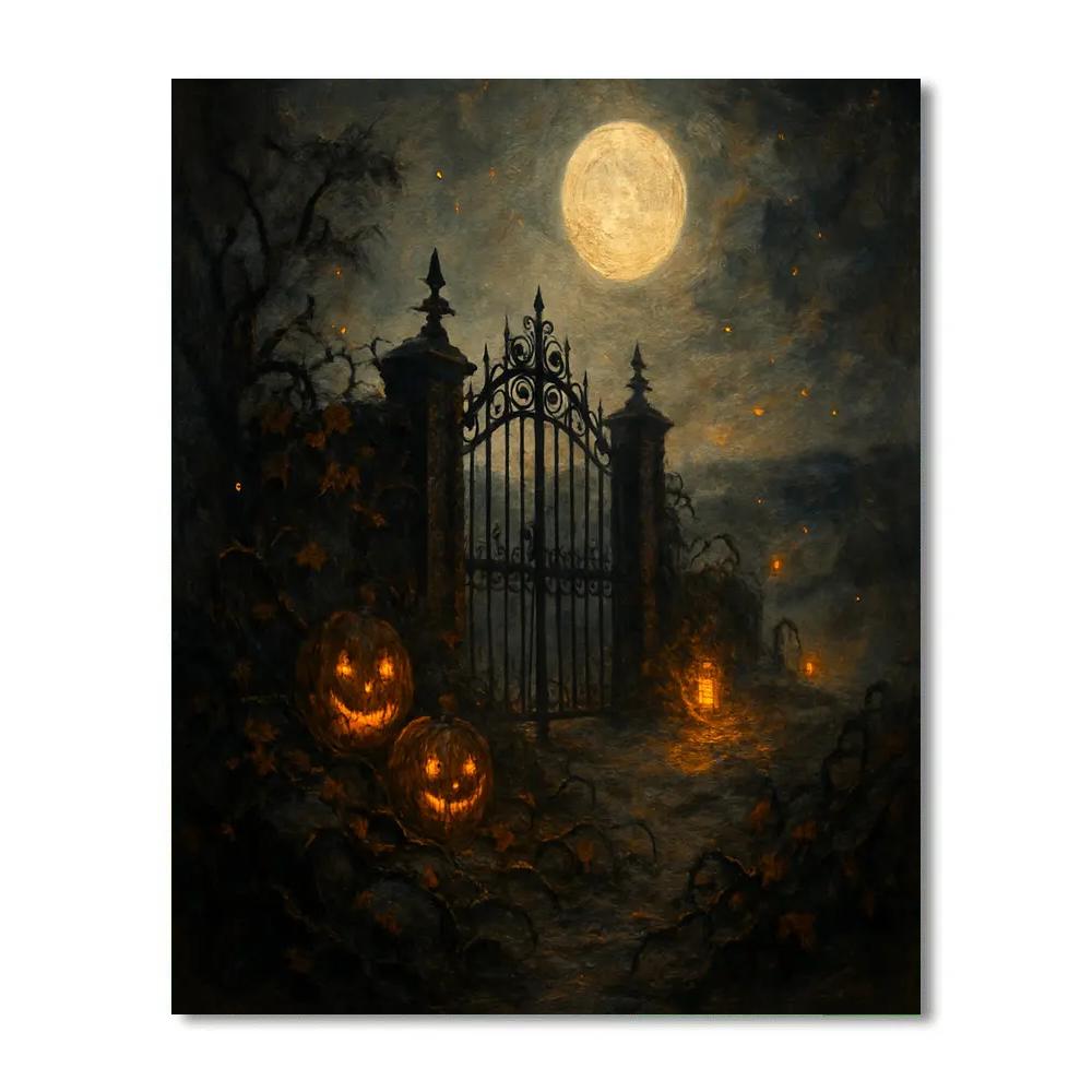 The Ember Orchard Gate Paint by numbers art