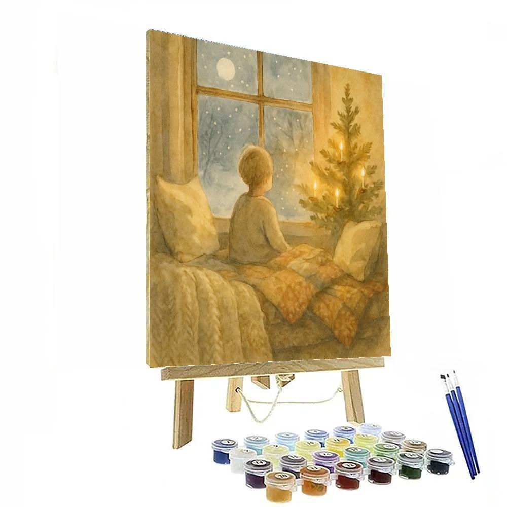 Evergreen Window Seat Number painting