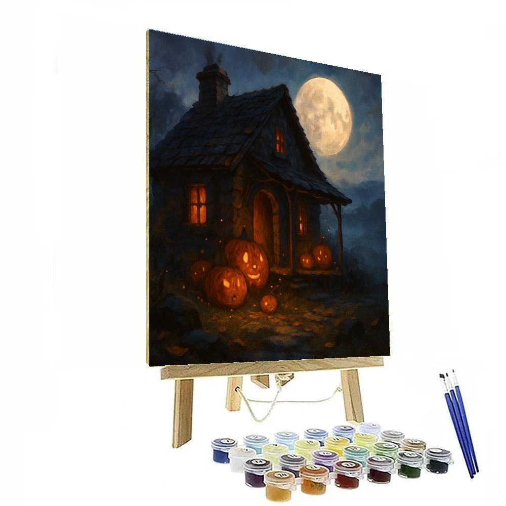 Stone Cottage Of Whispering Pumpkins Paint by numbers kits