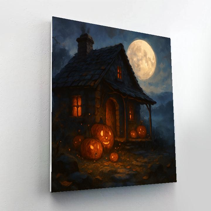 Stone Cottage Of Whispering Pumpkins Paint by numbers kits