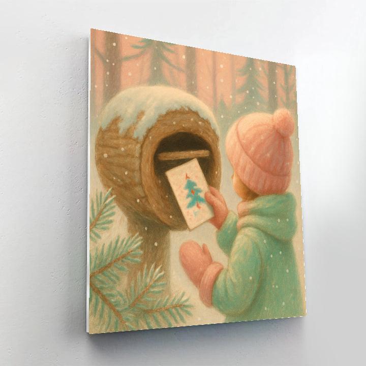 Pine Needle Postcard Paint by numbers art