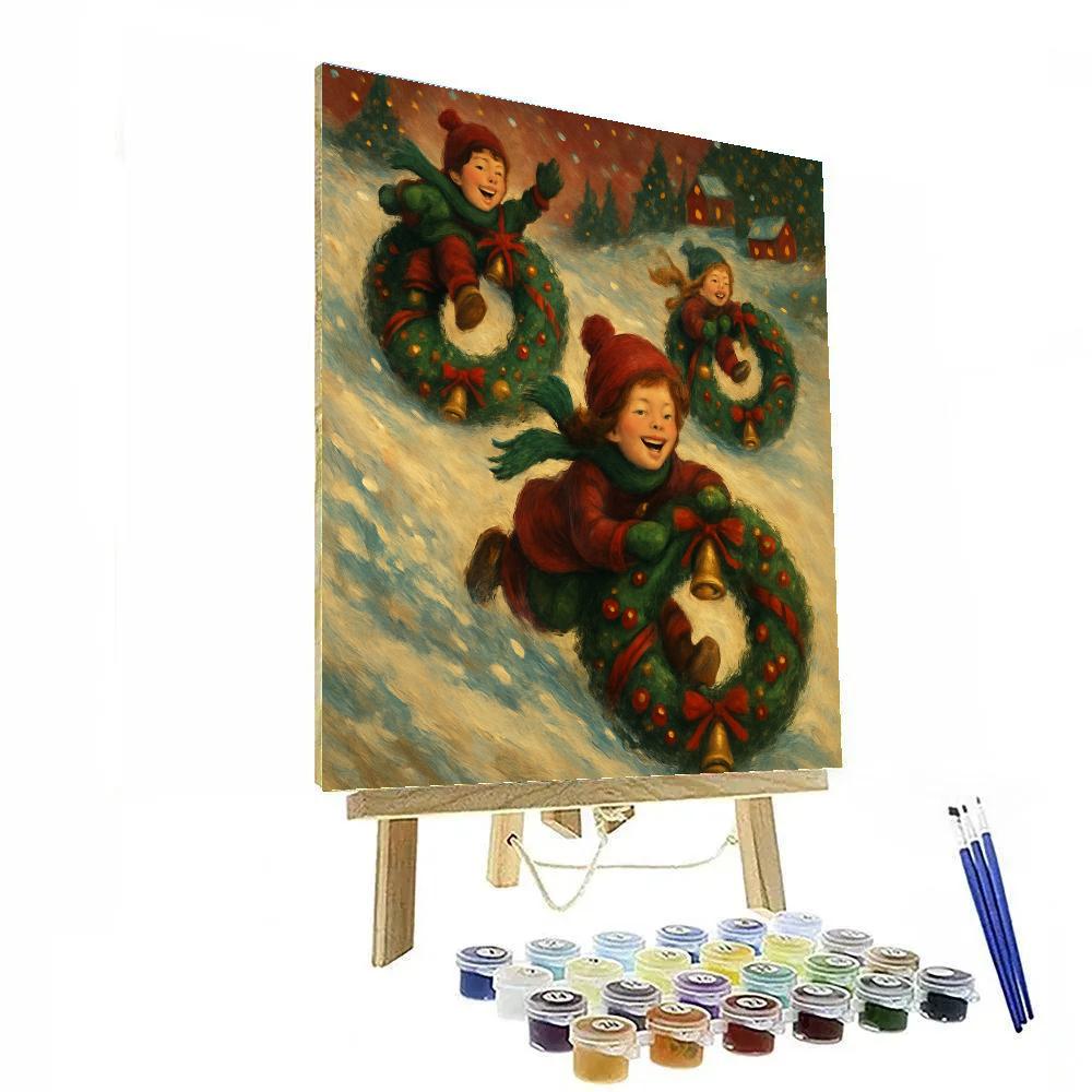 Wreath Riders Painting by numbers kit