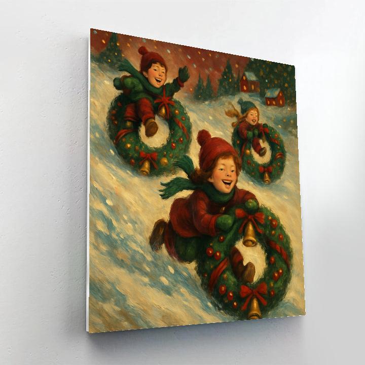 Wreath Riders Painting by numbers kit
