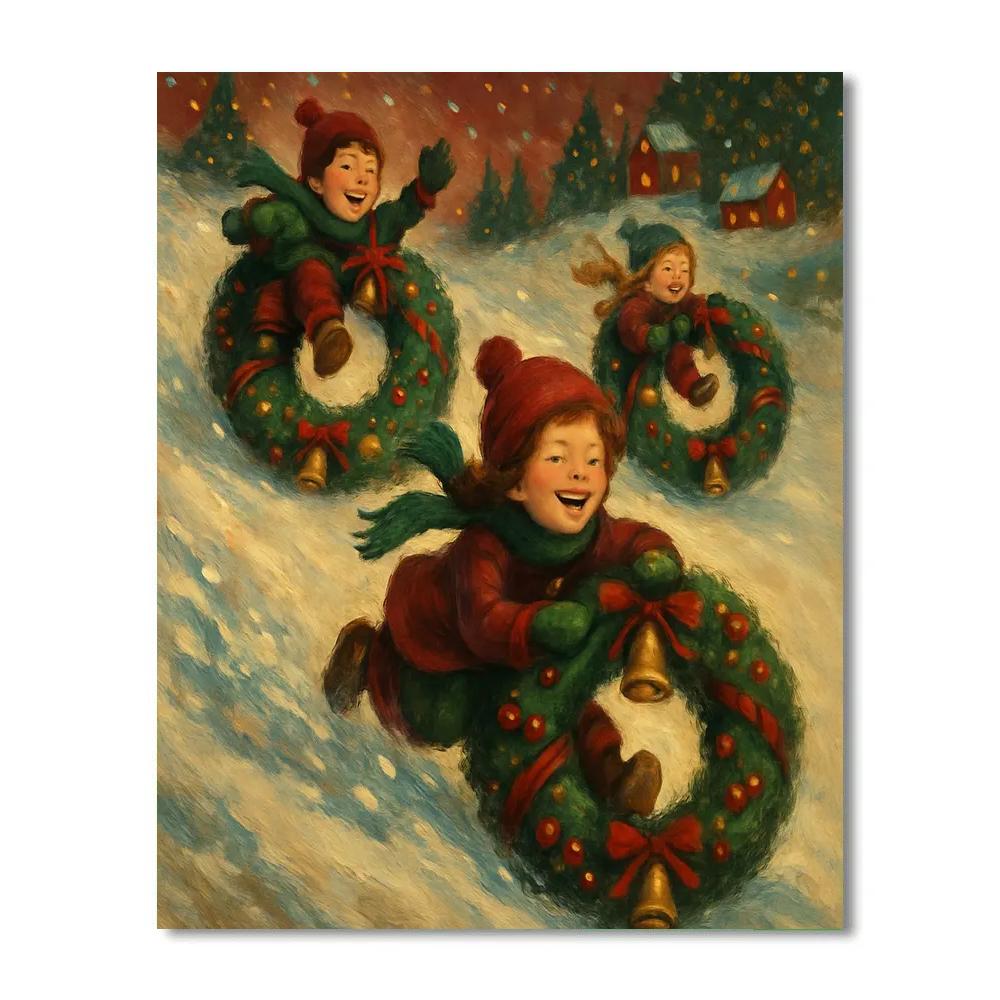Wreath Riders Painting by numbers kit