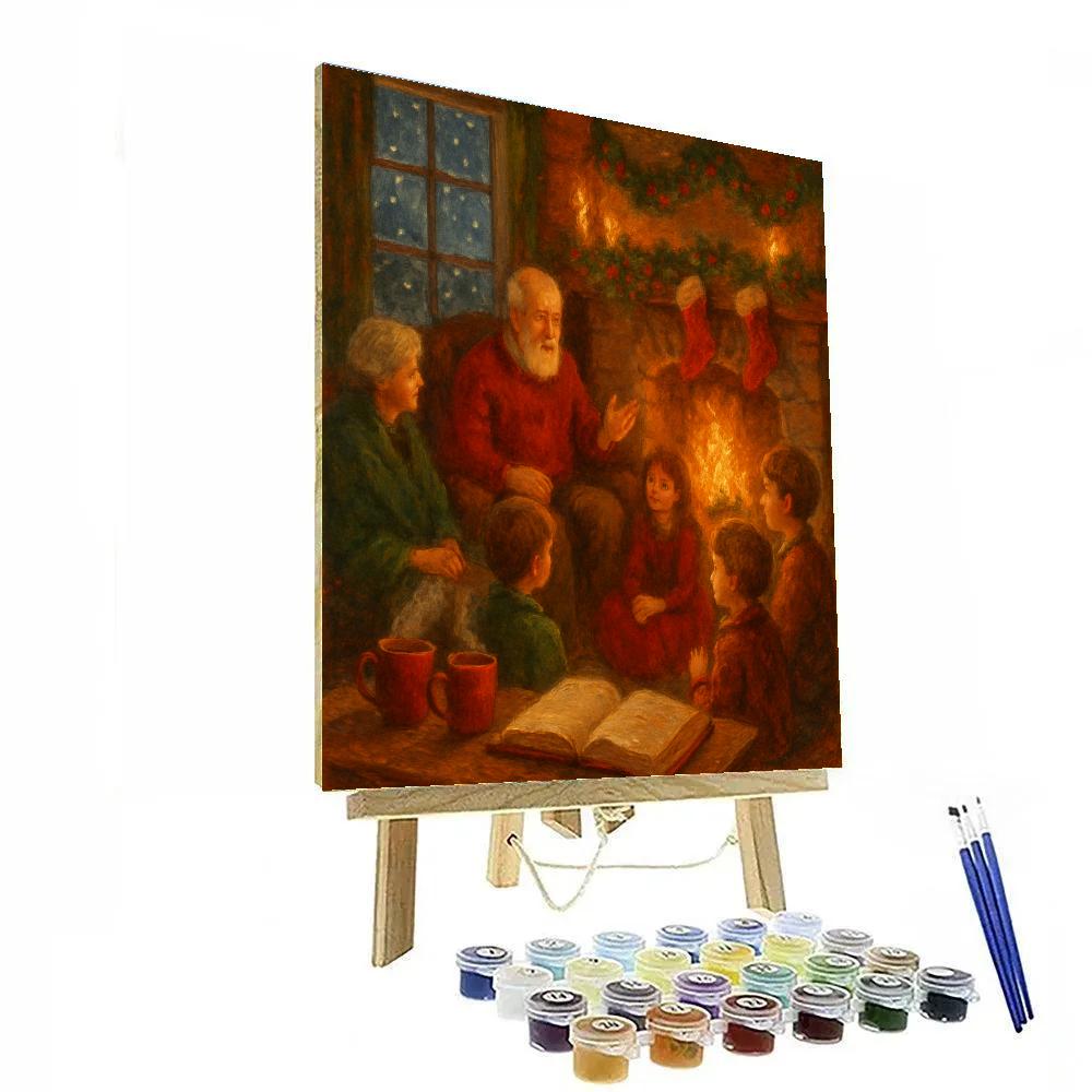 Fireside Story Circle Painting by numbers kit