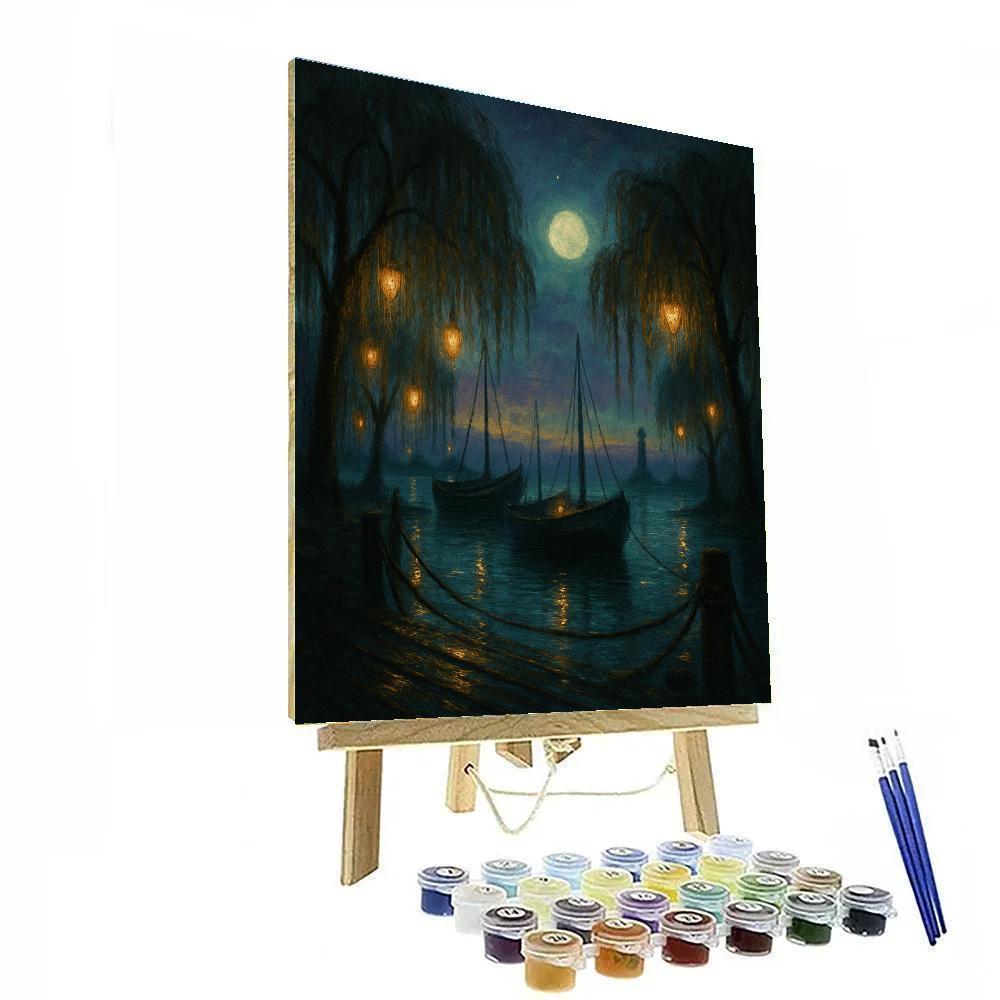 Willow Lantern Harbor Paint by numbers art