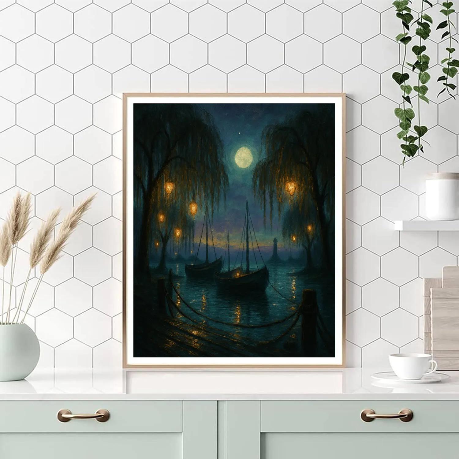 Willow Lantern Harbor Paint by numbers art