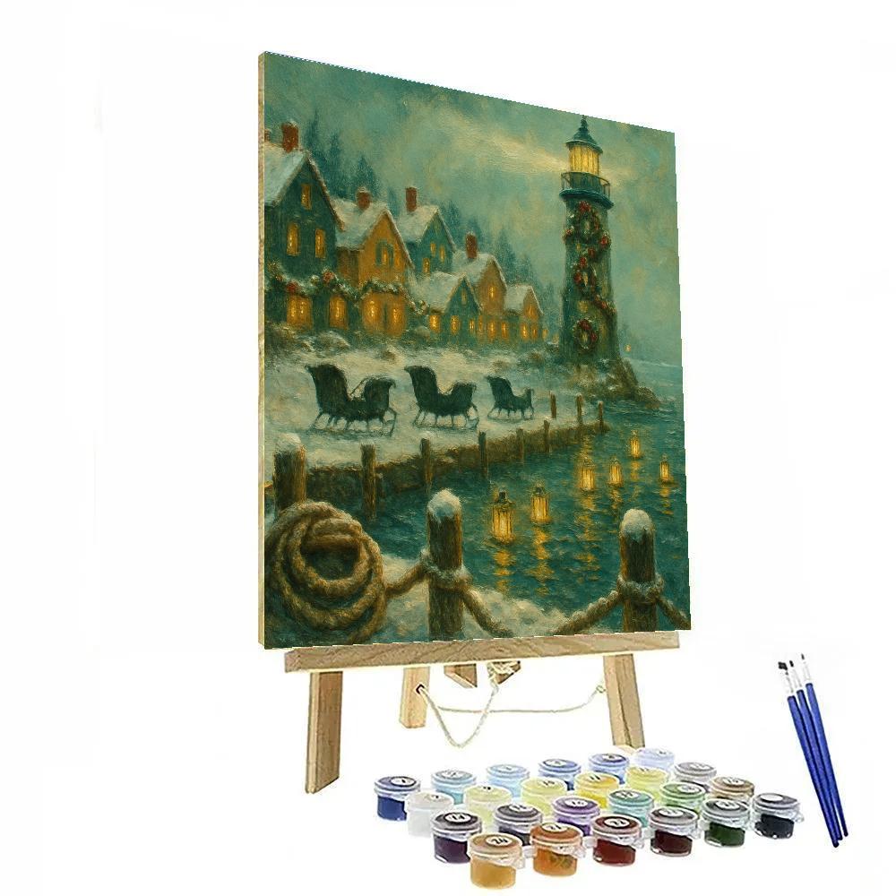 Sleigh Bell Lighthouse painting number kit
