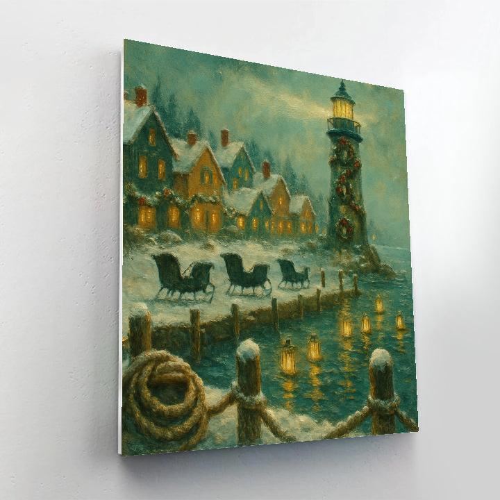 Sleigh Bell Lighthouse painting number kit