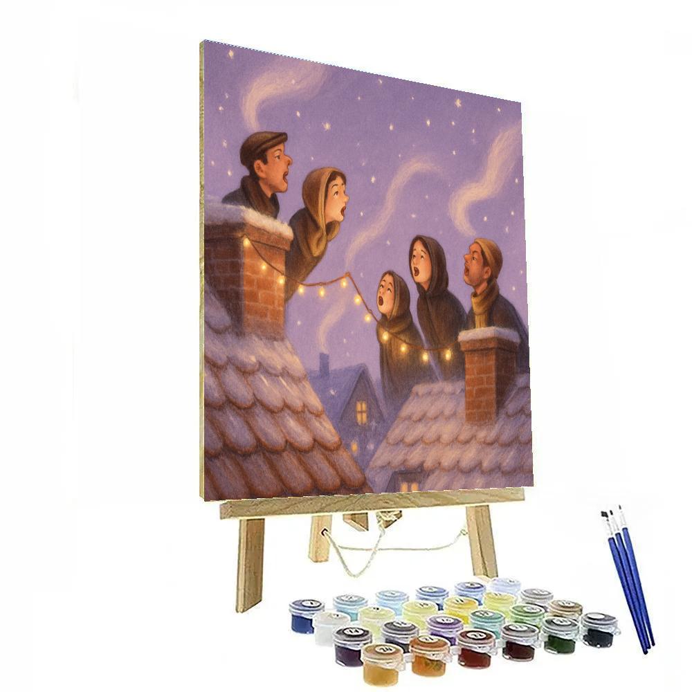 Starry Roofline Carol DIY paint by numbers