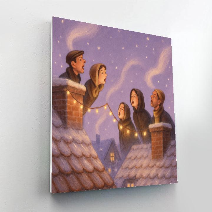 Starry Roofline Carol DIY paint by numbers
