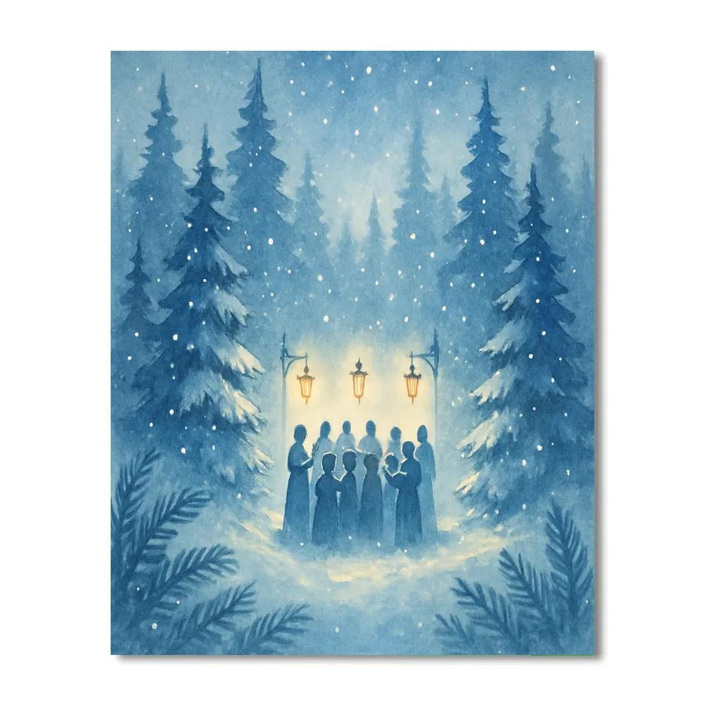 Carol Of The Pines DIY paint by numbers
