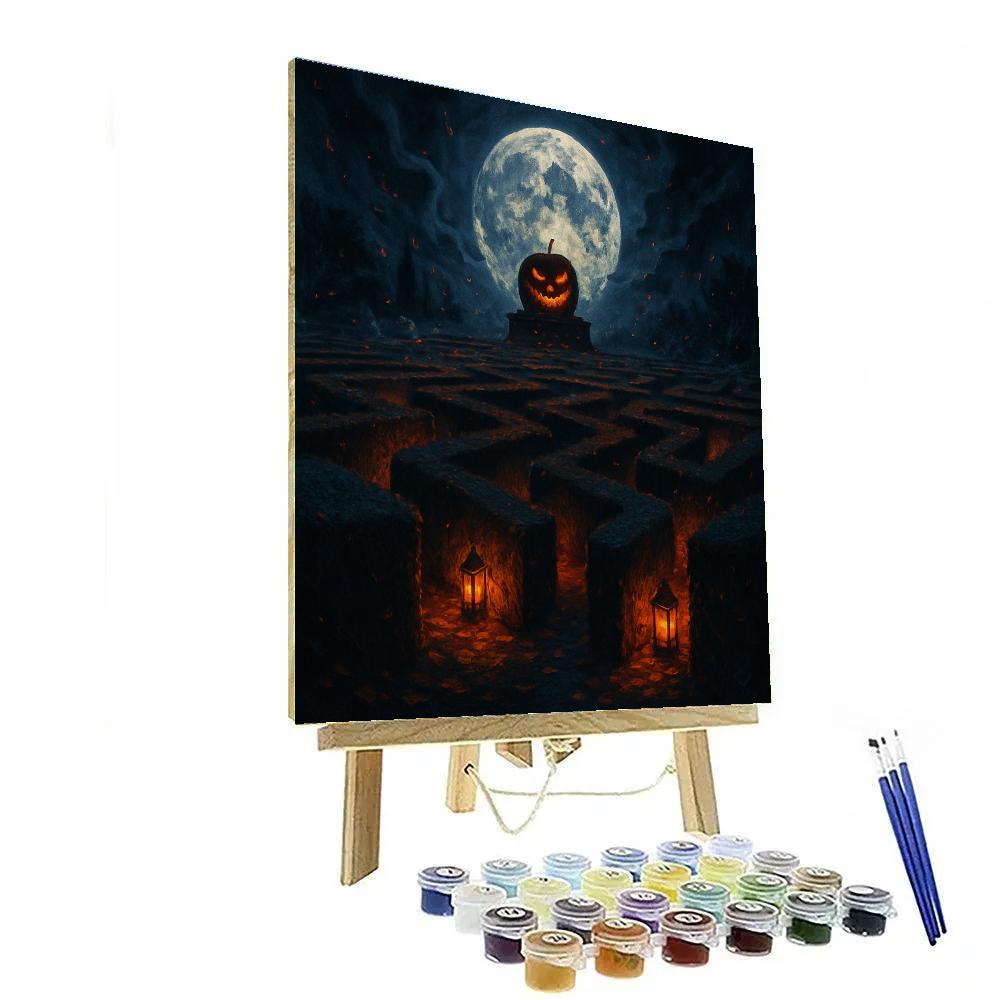 Ember Lantern Maze paint by numbers