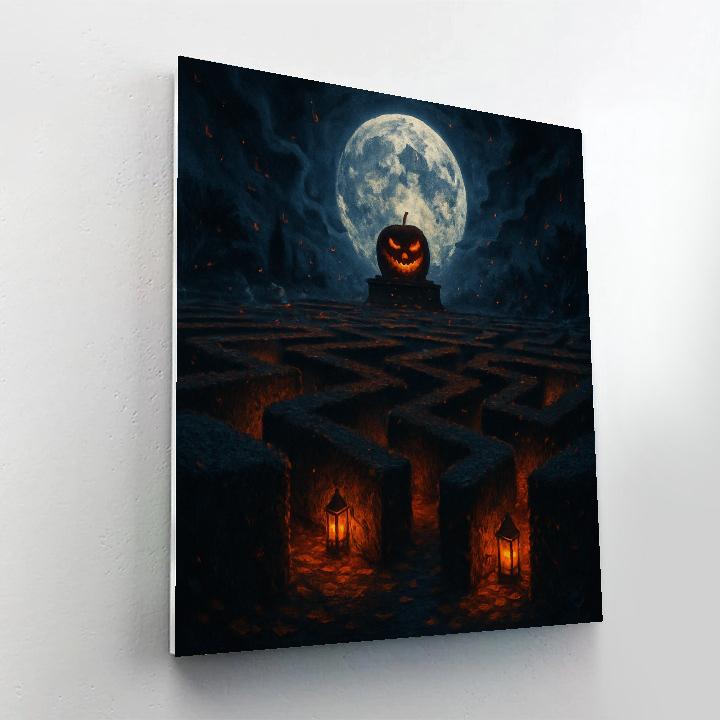 Ember Lantern Maze paint by numbers