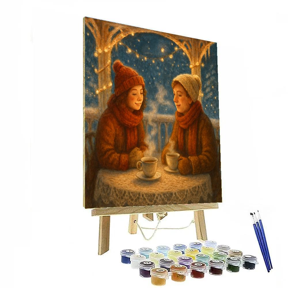 Frosted Lantern Tea paint by number