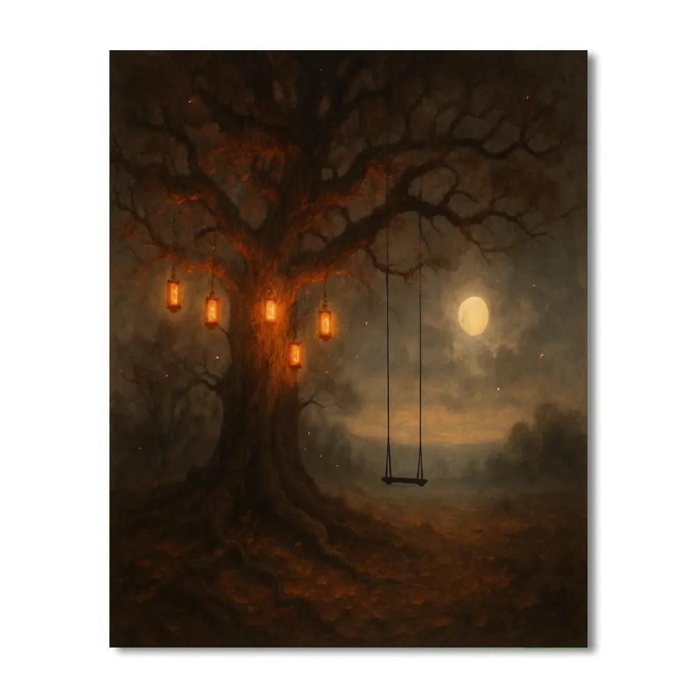 The Lantern-Crowned Oak Painting by numbers kit