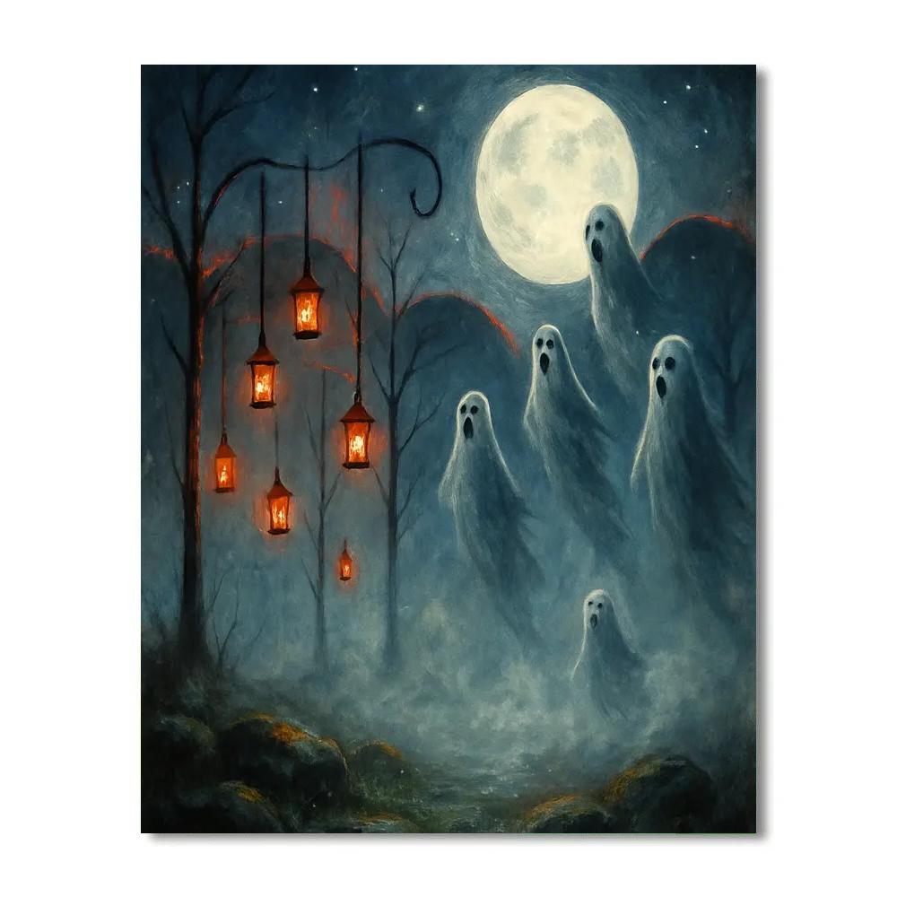 Foggy Hollow Lantern Choir paint by number