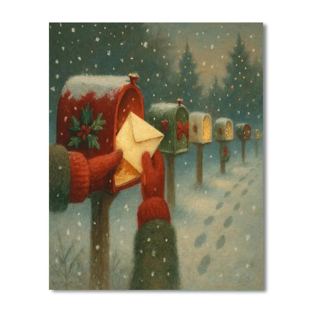Snowbound Letterbox Lane paint by number